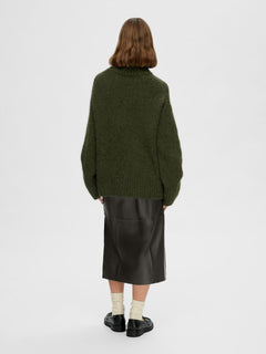 Gabella LS Knit High-Neck W - Duffel Bag Melange