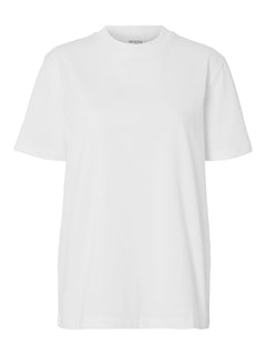 Relax Colwoman Ss Mock Neck Tee - Bright White