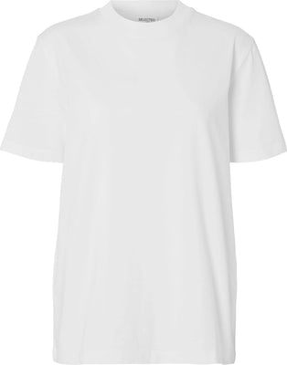 Relax Colwoman Ss Mock Neck Tee - Bright White