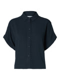 Viva Ss Cropped Sun Shirt Noos - Dark Sapphire