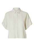 Viva Ss Cropped Sun Shirt Noos - Sandshell