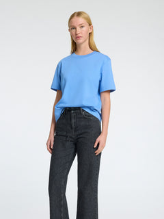 Essential SS Boxy Tee - Cornflower Blue