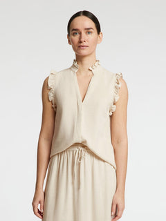 Viva Sl Ruffle Top Noos - Sandshell