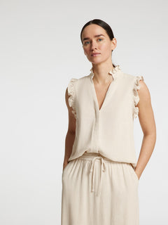 Viva Sl Ruffle Top Noos - Sandshell