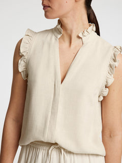 Viva Sl Ruffle Top Noos - Sandshell