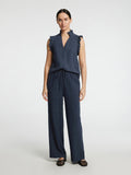 Viva Sl Ruffle Top Noos - Dark Sapphire