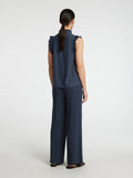 Viva Sl Ruffle Top Noos - Dark Sapphire