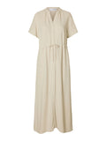 Viva-Damina Ss Ankle Dress Noos - Sandshell