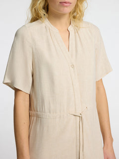 Viva-Damina Ss Ankle Dress Noos - Sandshell