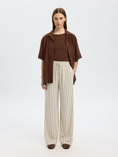 Viva-Gulia Hw Striped Sun Pant - Sandshell Pin Stripe