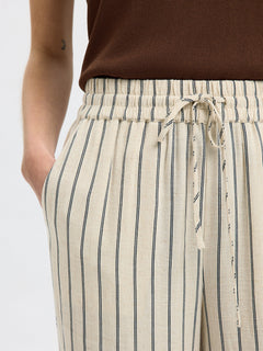 Viva-Gulia Hw Striped Sun Pant - Sandshell Pin Stripe