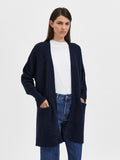 Lulu New Ls Knit Long Cardigan - Dark Sapphire