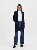 Lulu New Ls Knit Long Cardigan - Dark Sapphire