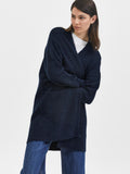 Lulu New Ls Knit Long Cardigan - Dark Sapphire