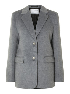 Sasja Wool Blazer - Light Grey Melange