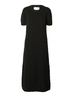 Vinna Ss Long Knit Dress - Black