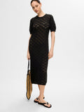 Vinna Ss Long Knit Dress - Black