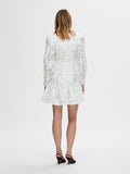 Calli-Sadie Ls Short V-Neck Dress Ff - Bright White