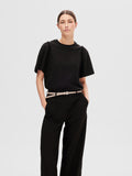 Penelope 2/4 Ruffle Tee Noos - Black