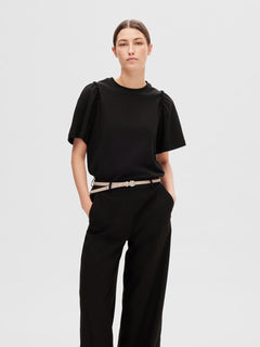 Penelope 2/4 Ruffle Tee Noos - Black