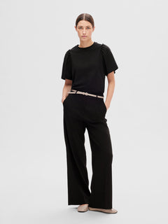 Penelope 2/4 Ruffle Tee Noos - Black