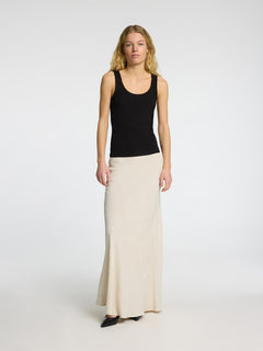 Viva-Lena Hw Ankle Skirt Noos - Sandshell