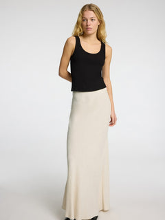 Viva-Lena Hw Ankle Skirt Noos - Sandshell