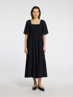 Dora Ss Ankle Dress - Black