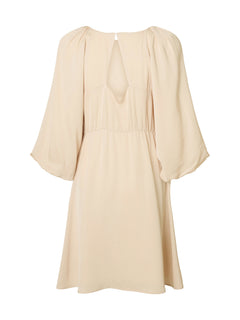 Laurina 3/4 Short Open Back Dress B - Sandshell