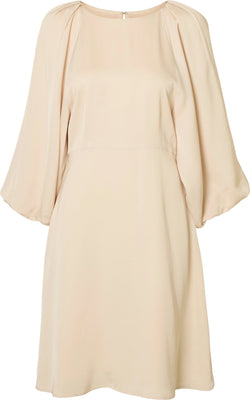 Laurina 3/4 Short Open Back Dress B - Sandshell
