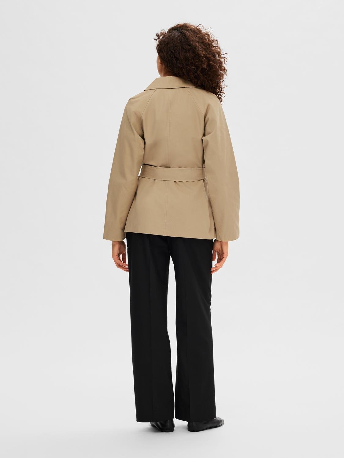 Belinda Short Trench Coat - Cornstalk