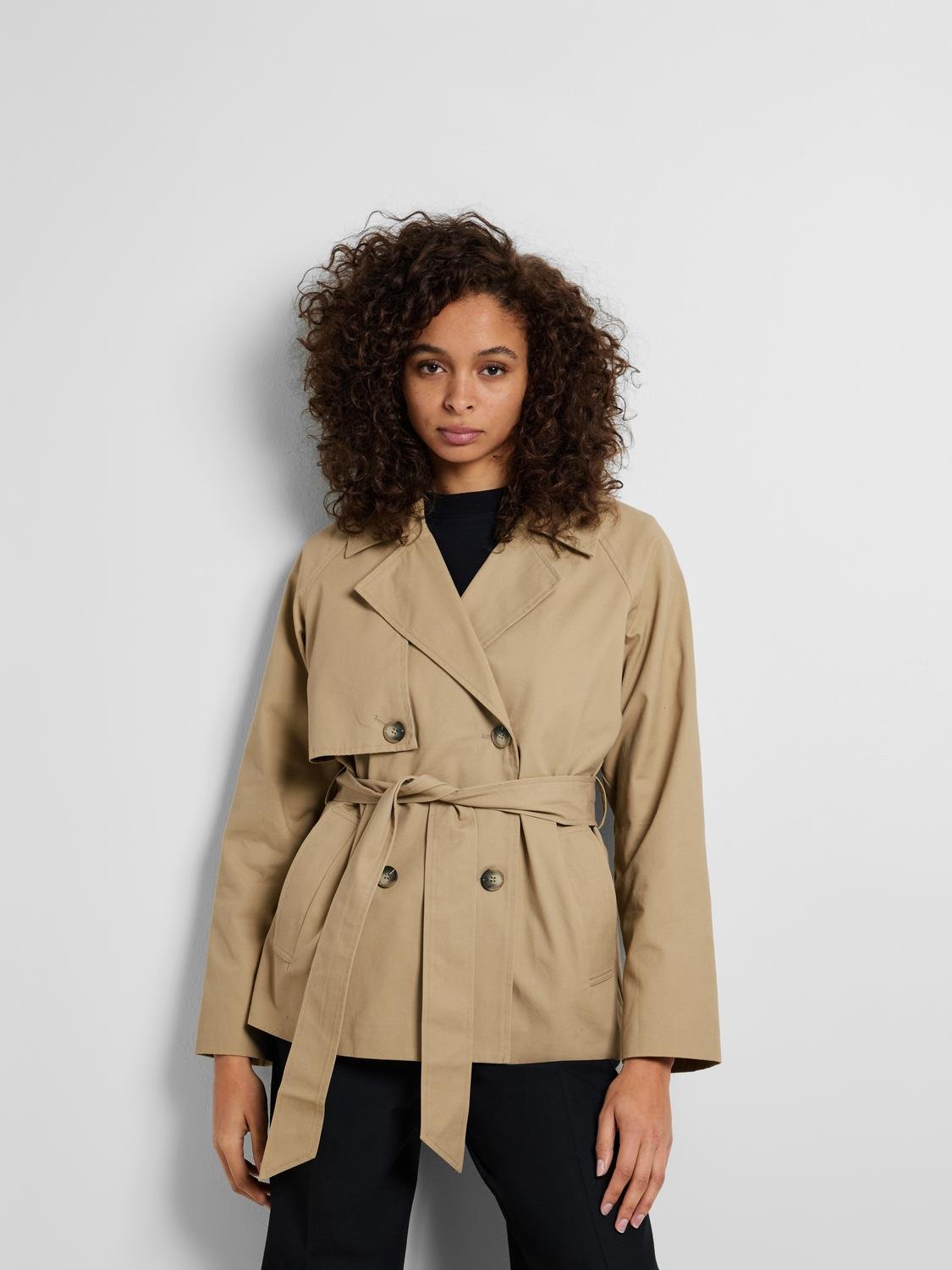 Belinda Short Trench Coat - Cornstalk