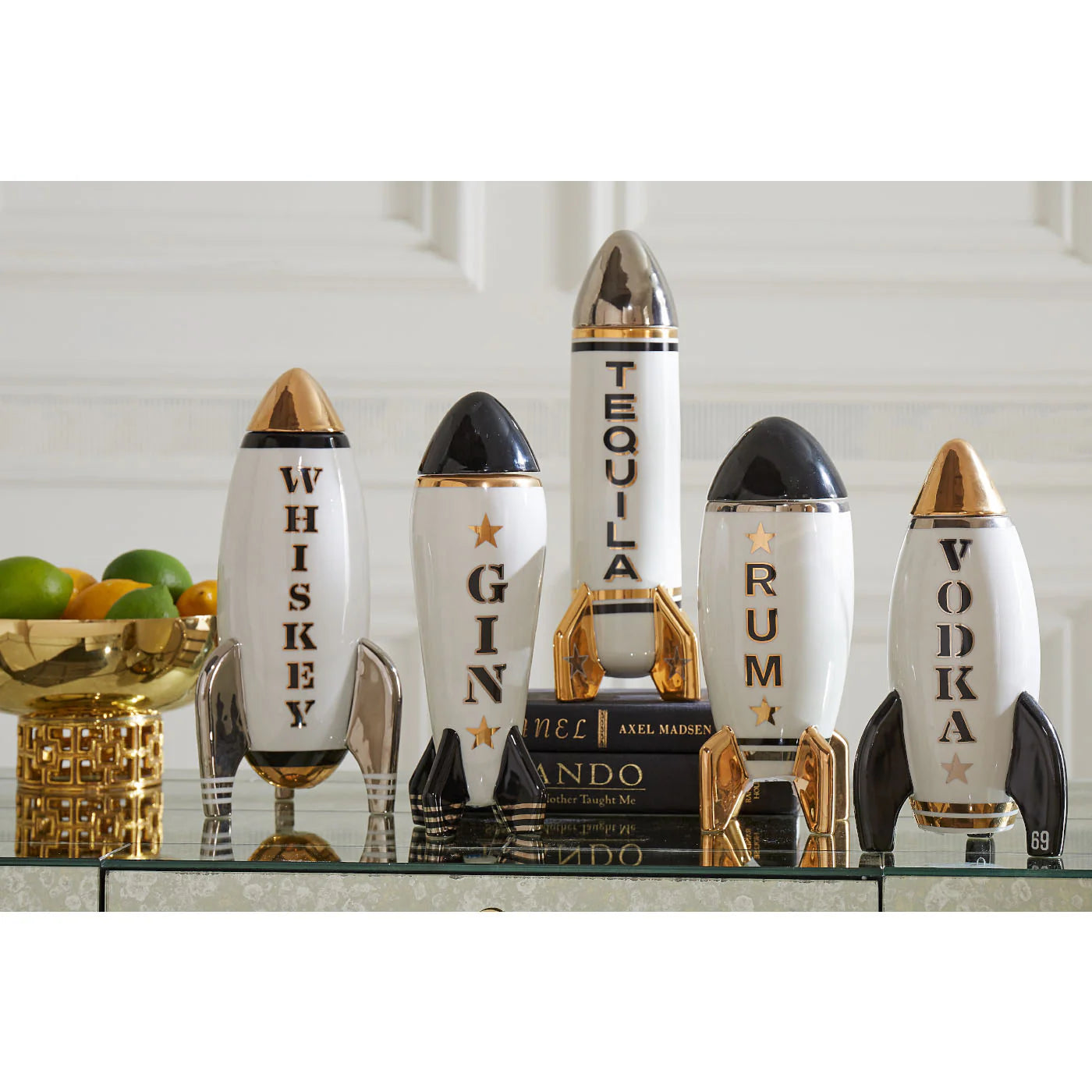 Rocket Decanter Gin - White