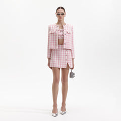 Check Boucle Jacket - Pink