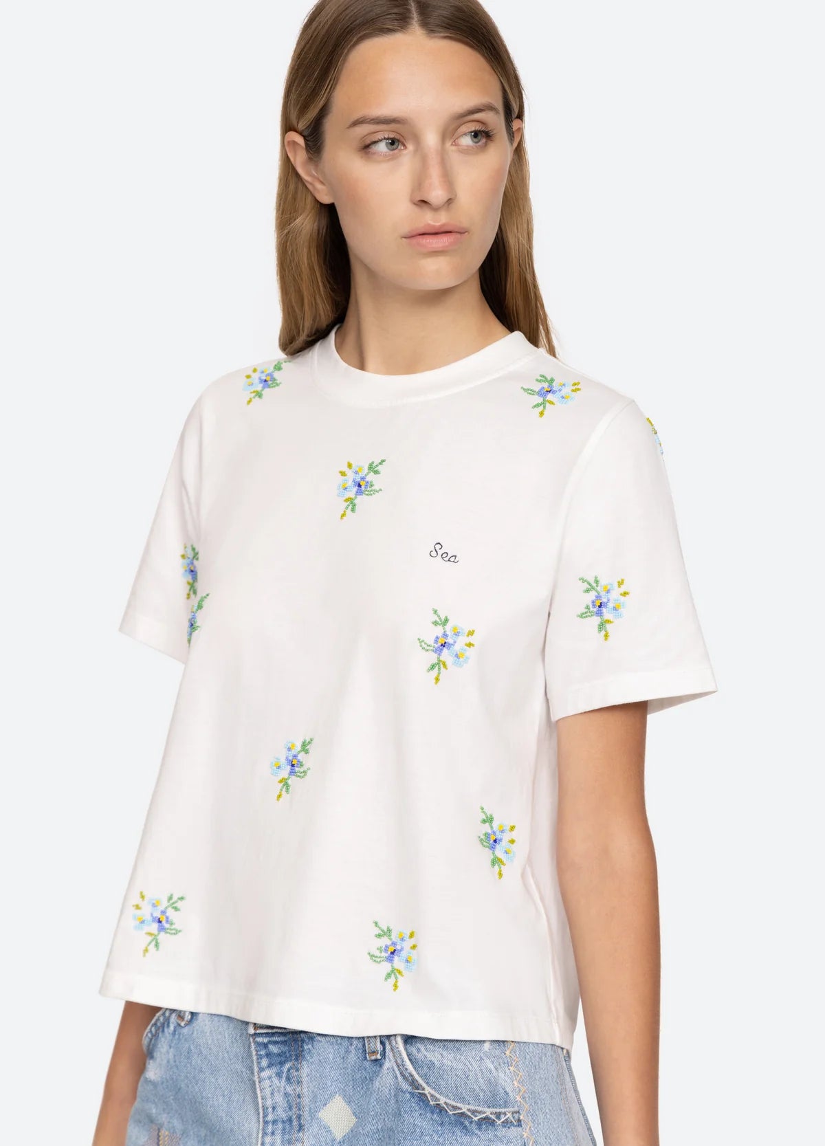 Tania Beaded T-Shirt - White