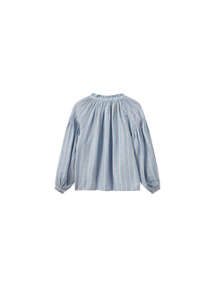 Safi Striped Linen Shirt - Cashmere Blue