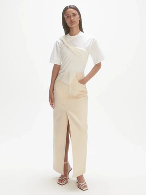 Long Denim Skirt - Raw Cotton