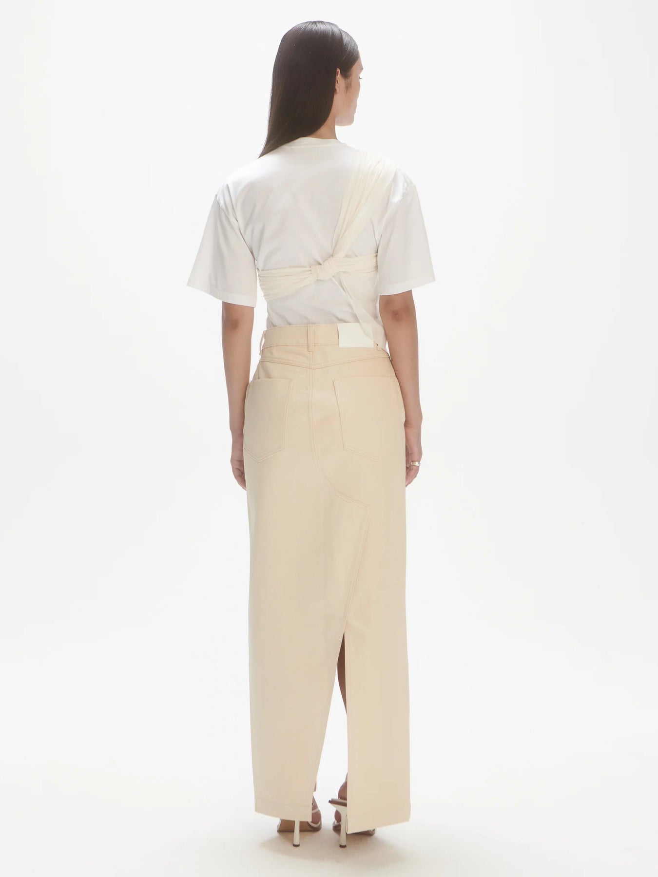 Long Denim Skirt - Raw Cotton