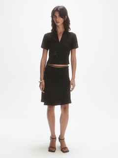 Fluid Short Skirt - Noir