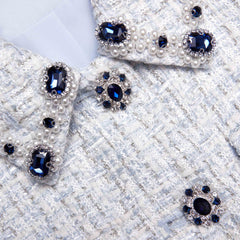 Boucle Mini Dress - Blue