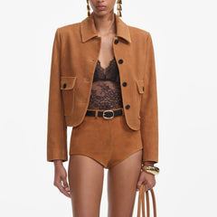 Suede Jacket - Brown