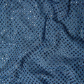 Rhinestone Gathered Maxi Dress - Blue