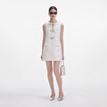 Boucle Bow Mini Dress - Cream