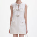 Boucle Bow Mini Dress - Cream
