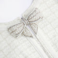 Boucle Bow Mini Dress - Cream