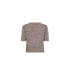 Elio Ss Knit Cardigan - Coffee Quartz