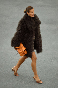 Carla Faux Fur Jacket - Chocolate Brown
