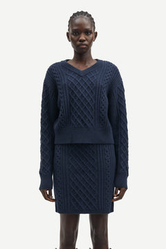 Sadene V-Neck Sweater - Outer Space