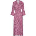 Sally Long Dress - Lilac Bordeaux Big Flower