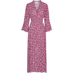 Sally Long Dress - Lilac Bordeaux Big Flower